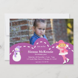 Ice Skating birthday Invitation