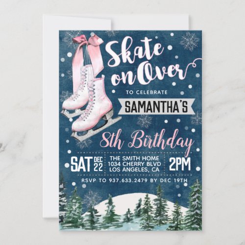 Ice Skating Birthday Invitation