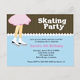 Ice Skating Birthday Invitation