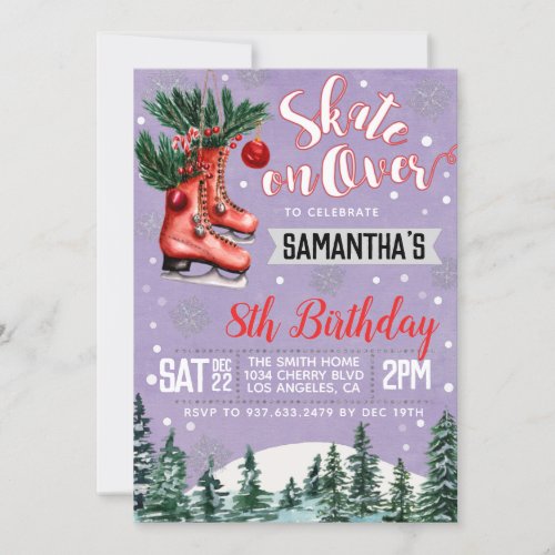 Ice Skating Birthday Invitation