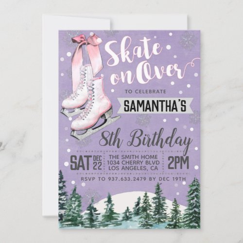 Ice Skating Birthday Invitation