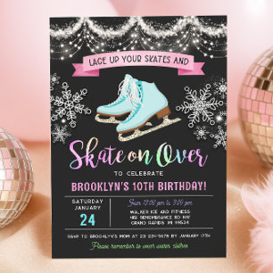Ice Skating Birthday Invitation