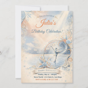Ice Skating Birthday Invitation   