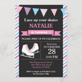Ice Skating Birthday Invitation 1st Birthday Party