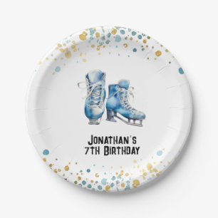 Ice-Skating Birthday Napkin, Hockey Birthday  Paper Plates