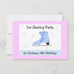 Ice Skating Birthday Party Invitation