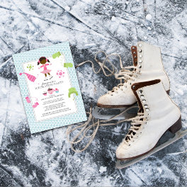 Ice Skating Birthday Party Invitations