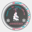 Winter Ice Skating Classic Round Sticker Zazzle Com