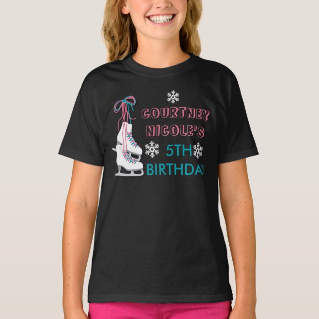 Ice Skating Birthday Personalized Shirt (Front)