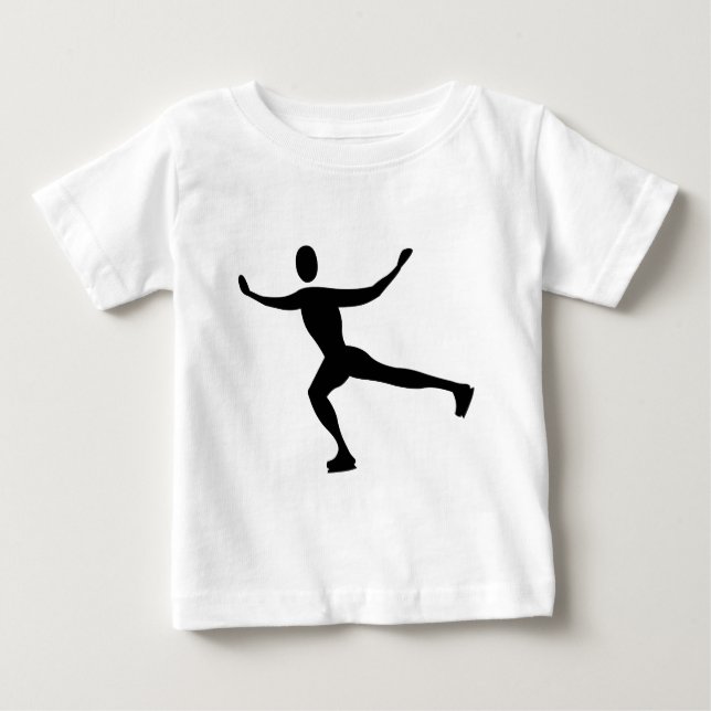 Ice Skating - Black Baby T-Shirt (Front)