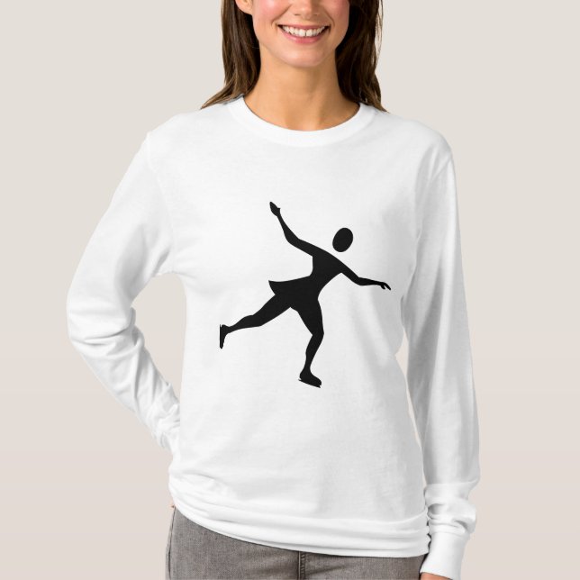 Ice Skating - Black T-Shirt (Front)