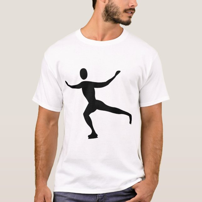 Ice Skating - Black T-Shirt (Front)