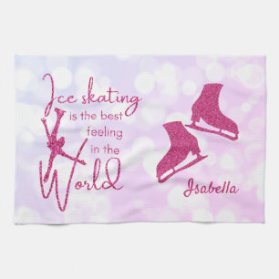 Ice Skating Blade Towel pink sparkle Best feeling