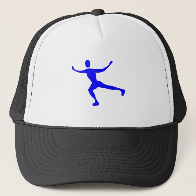 Ice Skating - Blue Trucker Hat (Front)
