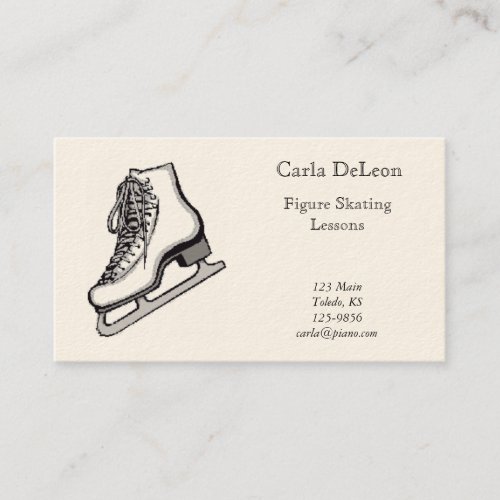 Ice Skating Business Card