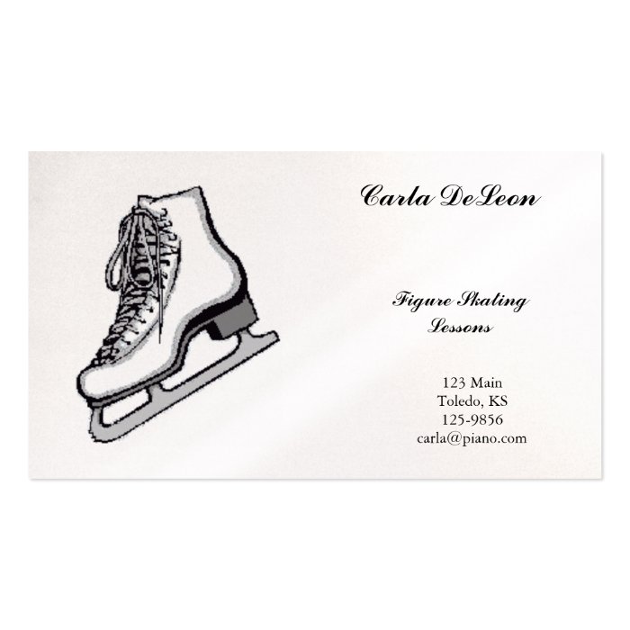 Ice Skating Business Card