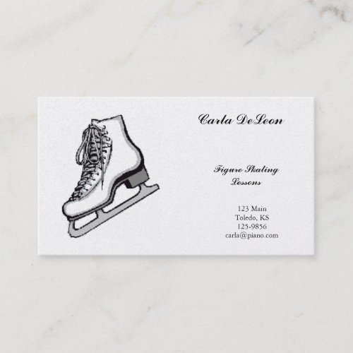 Ice Skating Business Card