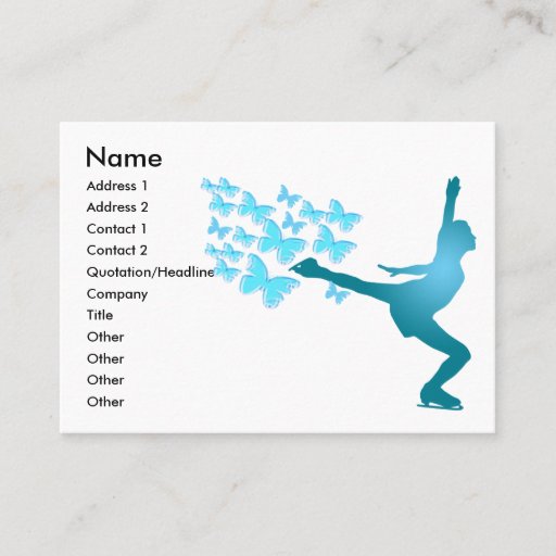 Customizable Ice Skating Business Card - Customizable!