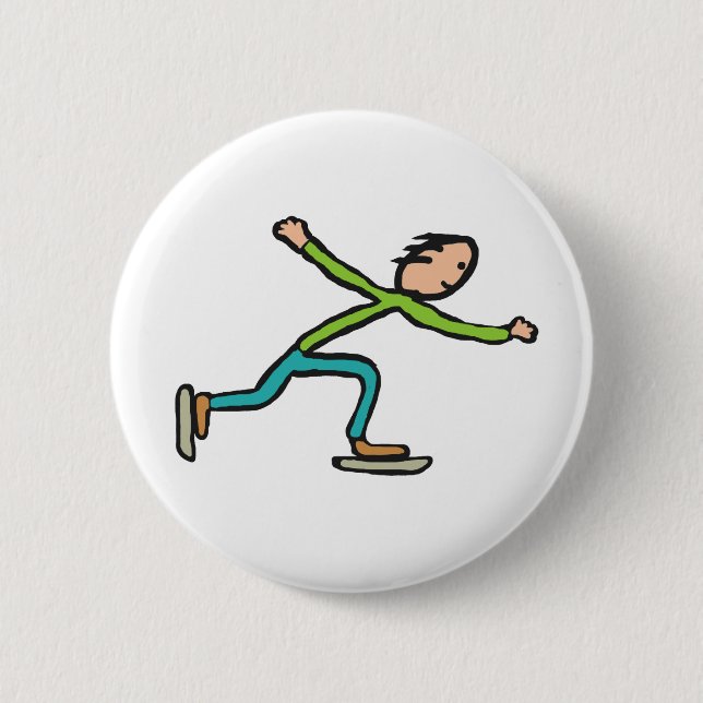 Ice Skating Button (Front)