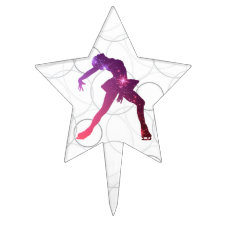 Ice skating cake topper (star shape)