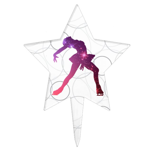 Ice skating cake topper (star shape) (Front)