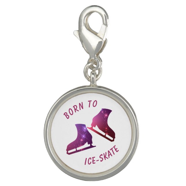 Ice skating charm - Born to ice skate (Front)