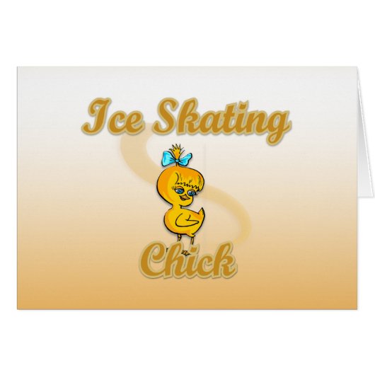 Ice Skating Chick Cards (Front Horizontal)