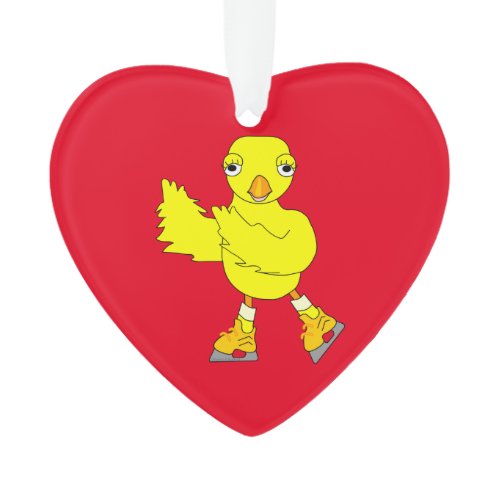 Ice Skating Chick Ornament