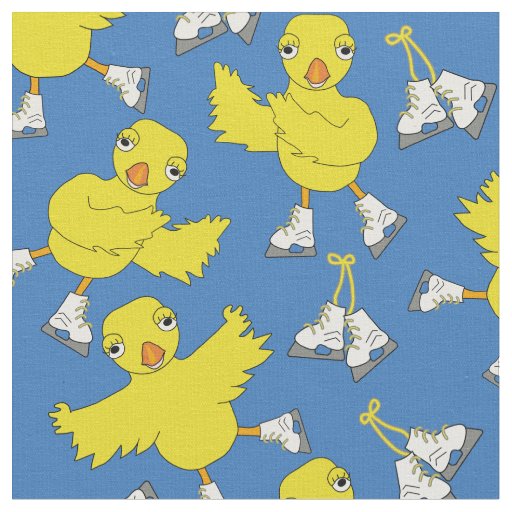 Ice Skating Chick Skates Pattern  Fabric