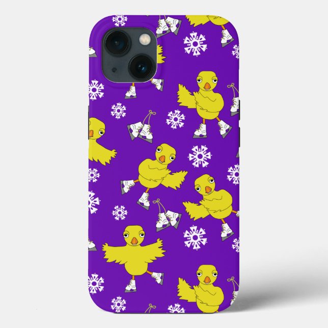 Ice Skating Chick Snowflake Pattern Case-Mate iPhone Case (Back)