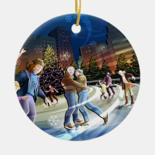 Ice Skating Christmas Ornament