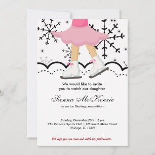 Ice Skating Competition (White) Invitation