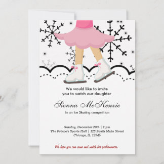 Ice Skating Competition (White) Invitation