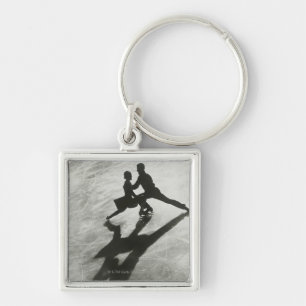 Ice Skating Couple Keychain