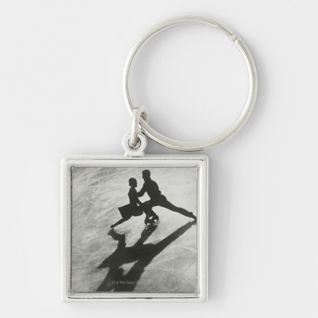 Ice Skating Couple Keychain (Front)