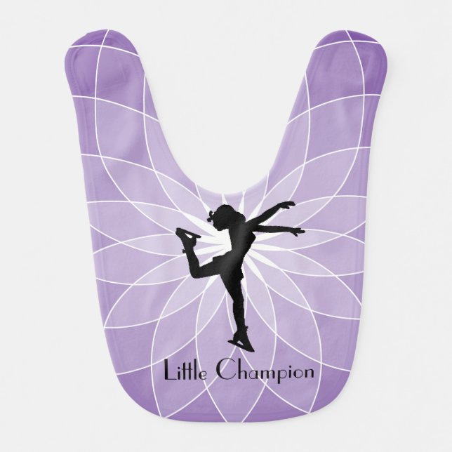 Ice Skating Design Baby Bib (Front)