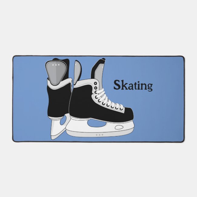 Ice Skating Design Desk Mat