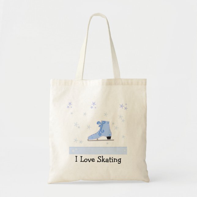 Ice Skating Design Tote Bag (Front)