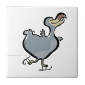 Funny dodo bird cartoon illustration ceramic tile | Zazzle