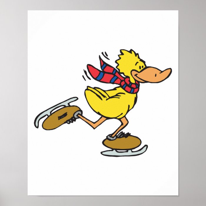 ice skating duck posters