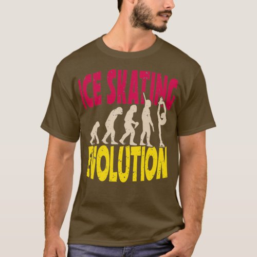 Ice Skating Evolution Funny Humor Idea For Ice Ska T_Shirt