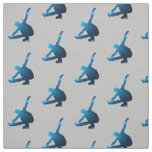 Ice skating fabric - Male figure skater blue star