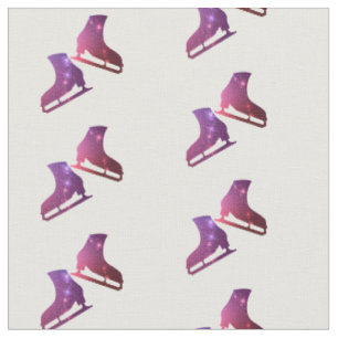 Ice skating fabric - Pink to purple stars