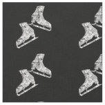 Ice skating fabric - Silver star figure skates