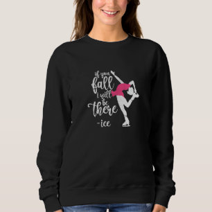 Ice Skating Figure Skater Skates Distressed Sweatshirt