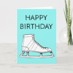 Ice Skating Figure skating birthday Card