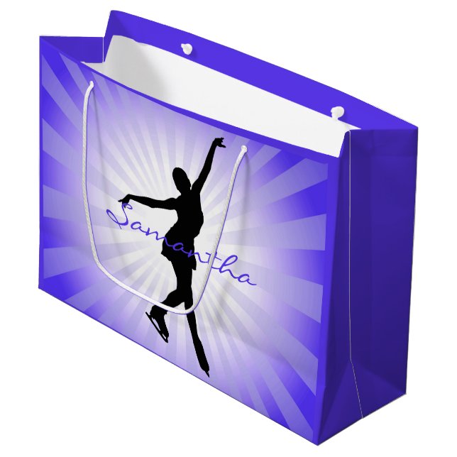 Ice Skating Figure Skating Design Gift Bag (Front Angled)