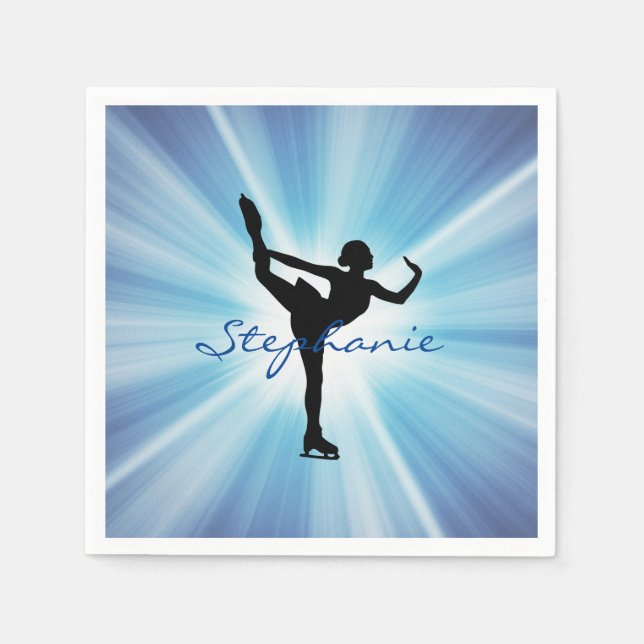Ice Skating/Figure Skating Paper Party Napkins (Front)