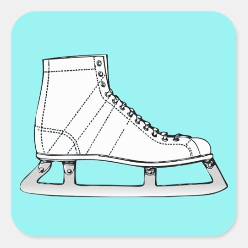 Ice Skating Figure skating Square Sticker