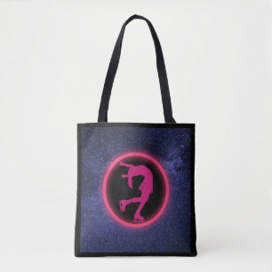 Ice Skating Galaxy Figure Skating Tote Bag
